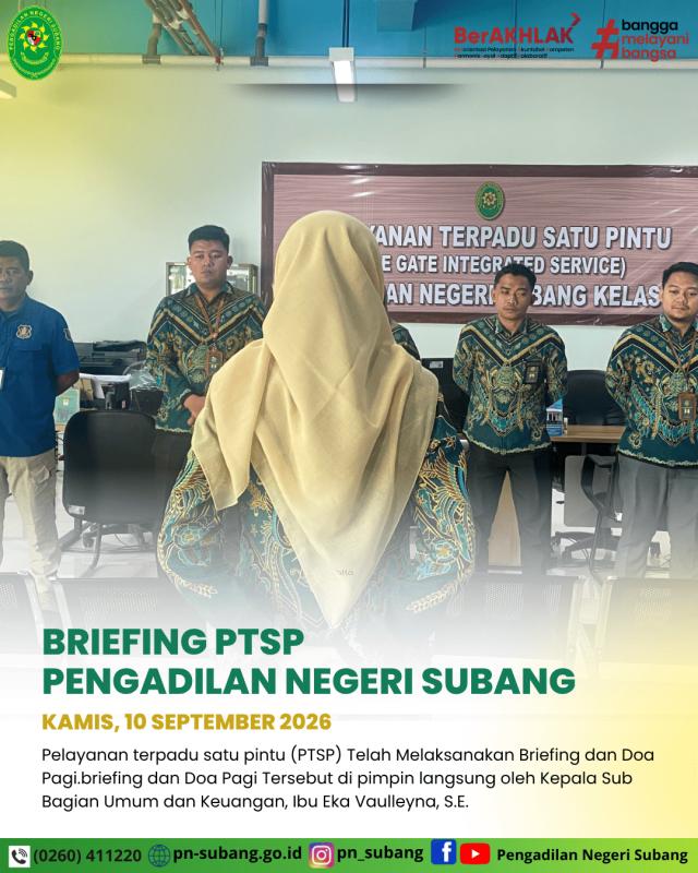Briefing PTSP Pagi